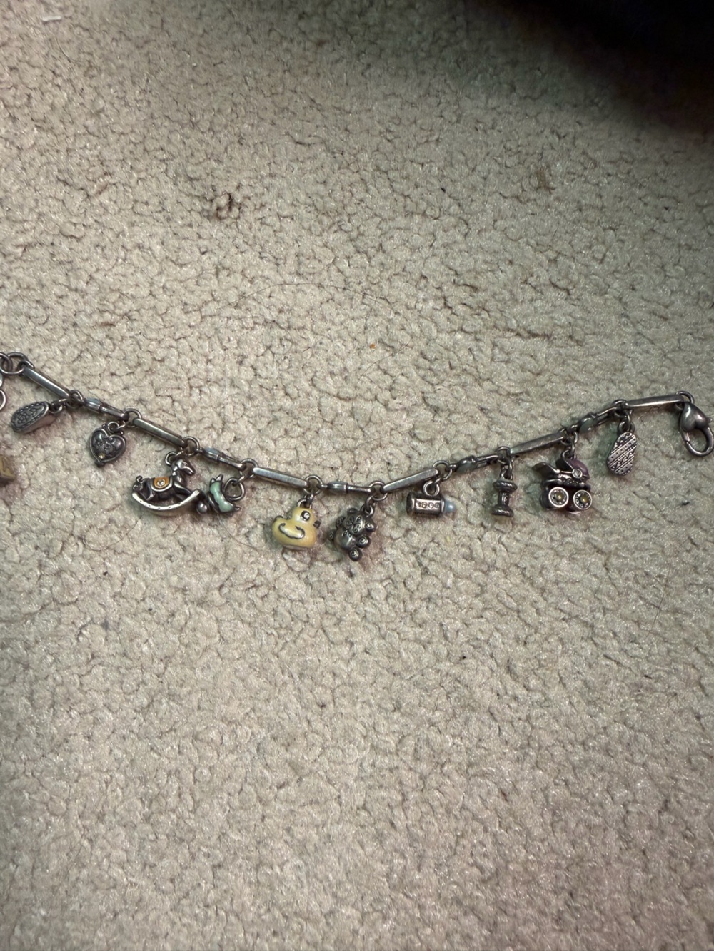 Women’s Brighton Sterling Silver-Plated Baby Charm Bracelet